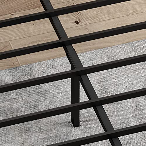 NEW JETO Queen Size Platform Bed Frame-Heavy Duty Steel Slats Support King Bed Frame, Metal Bed Frame Non-Slip Footbed Storage Space Under The Bed, Suitable for Bedroom, Dormitory, Queen