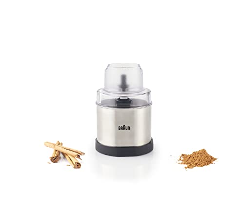 Braun MQS270SI Multiquick Coffee and Spice Grinder Hand Blender Attachment, 1.5-Cup