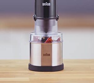 Braun MQS270SI Multiquick Coffee and Spice Grinder Hand Blender Attachment, 1.5-Cup