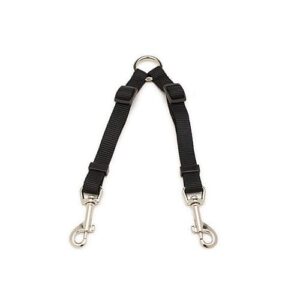 aspen pet by petmate take two 5/8″ adjustable leash extension in black, medium
