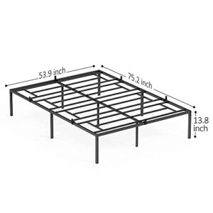Coucheta Bed Frame with Storage 13 Inch Metal Platform Bed Frame with Steel Slat Support No Box Spring Needed Heavy Duty Full Size Bed Frame Mattress Foundation Easy to Assemble (Full)
