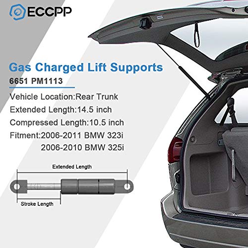 ECCPP Lift Support Rear Trunk Replacement Struts Gas Springs Fit for BMW 323i 325i 325xi 328i 328i xDrive 328xi 330i 330xi 335d 335i 335i xDrive 335xi M3 2006-2011 Set of 2