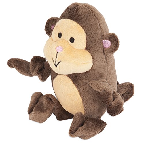 ZOOBILEE Petmate Stretchies Monkey Dog Toy, Medium, Brown