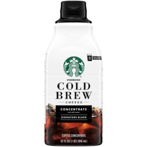starbucks cold brew coffee — signature black — multi-serve concentrate — 1 bottle (32 oz.)