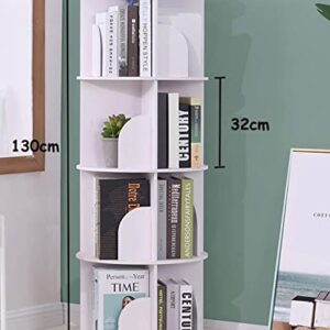 Arcwares Upgraded 4 Tier Rotating Bookshelf 360 Degrees, Stackable Shelves Bookshelf Organizer, Storage Display Rack Floor Standing Shelves, for Home Office Living Room Study (51"x18"x18")