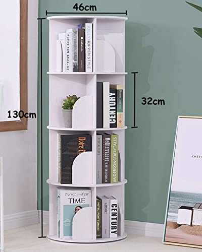 Arcwares Upgraded 4 Tier Rotating Bookshelf 360 Degrees, Stackable Shelves Bookshelf Organizer, Storage Display Rack Floor Standing Shelves, for Home Office Living Room Study (51"x18"x18")