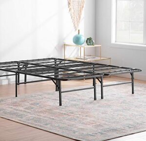 linenspa 14 inch folding metal platform bed frame – 13 inches of clearance – tons of under bed storage – heavy duty construction – 5 minute assembly – twin