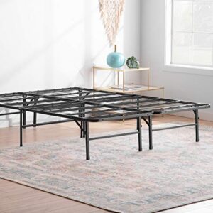 Linenspa 14 Inch Folding Metal Platform Bed Frame - 13 Inches of Clearance - Tons of Under Bed Storage - Heavy Duty Construction - 5 Minute Assembly - Twin