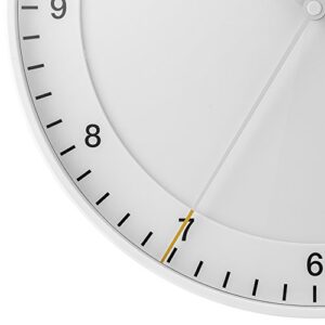 Braun Classic Large Analogue Wall Clock with Silent Sweep Movement, Easy to Read, 30cm Diameter in White, Model BC17W.