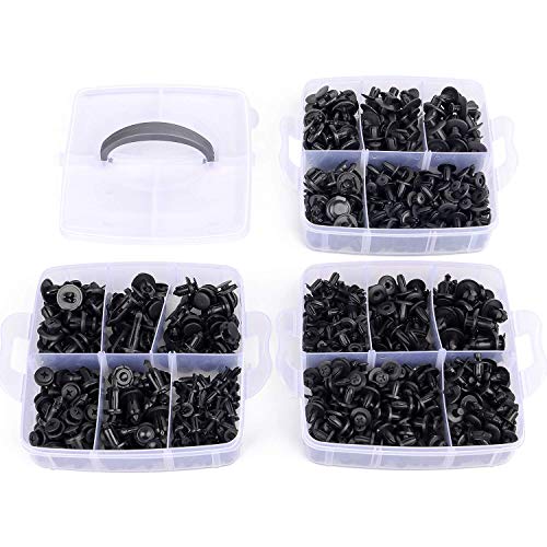 GOOACC 635Pcs Car Push Retainer Clips & Auto Fasteners Assortment -16 Most Popular Sizes Nylon Bumper Fender Rivets with 10 Cable Ties and Fasteners Remover for Toyota GM Ford Honda Acura Chrysler