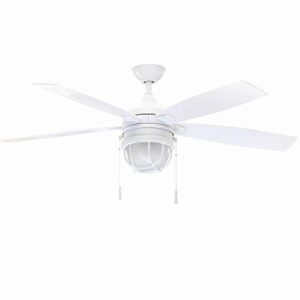 hampton bay seaport 52 in. indoor/outdoor white ceiling fan
