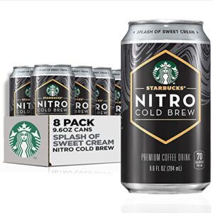 starbucks – rtd coffee nitro cold brew, splash of sweet cream, 9.6oz 8pk, brown