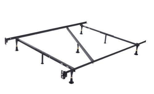 KB Designs – 7 Leg Adjustable Metal Bed Frame with Center Support, Queen/Full/Full XL/Twin/Twin XL Beds, (Glide Legs)