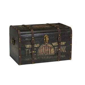 Household Essentials 9243-1 Large Vintage Decorative Home Storage Trunk - Luggage Style , Brown