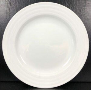 crate & barrel portugal spal porcelain 8 1/4″ white ribbed salad plate