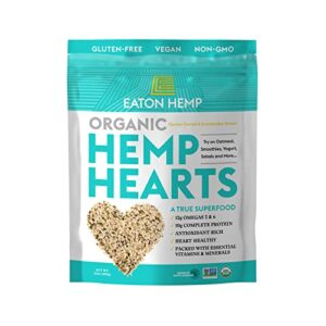 usda organic eaton hemp hearts shelled hemp seeds, 24oz, 10g complete plant protein & 12g omegas per serving, vegan, gluten-free, non-gmo, whole 30 approved, paleo & keto friendly…