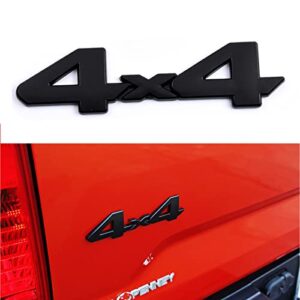 1pack metal car 4×4 emblem,huapx 3d chrome badge decal sticker compatible with 4runner tundra tacoma rear tailgate tail gate door truck suv pickup (new matt black)