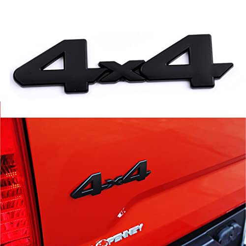 1Pack Metal Car 4x4 Emblem,Huapx 3D Chrome Badge Decal Sticker Compatible with 4RUNNER Tundra Tacoma Rear Tailgate Tail Gate Door Truck SUV Pickup (New Matt Black)