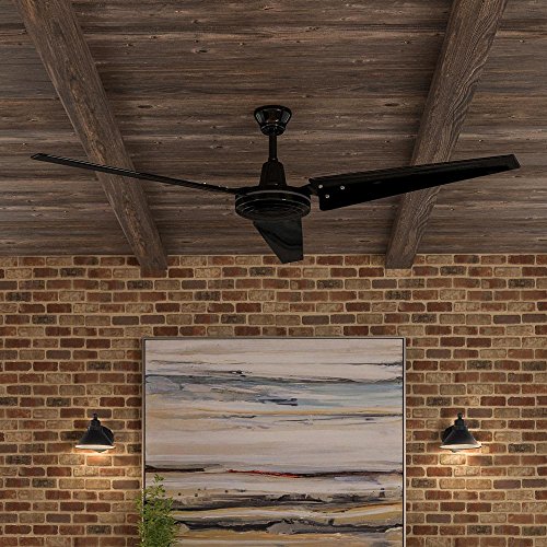 Hampton Bay 60 in. Black Industrial Ceiling Fan