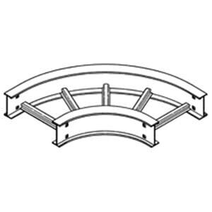 eaton electrical – 6a-24-90hb24 – cable tray fitting, 90 horizontal bend, aluminum, 24 in bend radius, 6 in. h, 1 pair (splice plate) pair