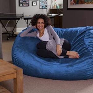 Sofa Sack - Plush Bean Bag Sofas with Super Soft Microsuede Cover - XL Memory Foam Stuffed Lounger Chairs For Kids, Adults, Couples - Jumbo Bean Bag Chair Furniture - Royal Blue 6'