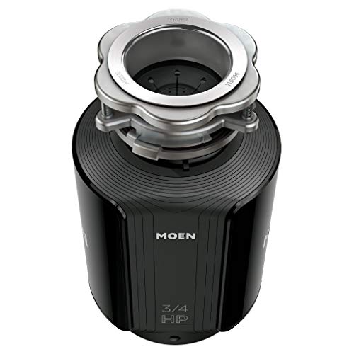 Moen GXS75C Host Series 3/4 HP Continuous Feed Garbage Disposal with Sound Reduction, Power Cord Included