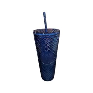 starbucks 2022 holiday jewel venti 24oz tumbler with straw (blue)