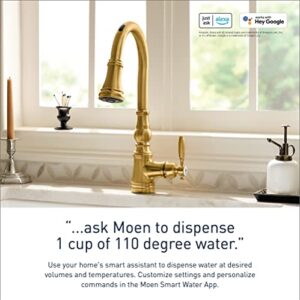 Moen S73004EVORB Weymouth Smart Touchless Pull Down Sprayer Kitchen Faucet with Voice Control and Power Boost, Oil Rubbed Bronze