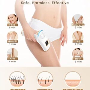 Laser Hair Removal for Women and Men, Upgraded 3 in 1 At Home IPL Hair Removal, 9 Levels and 999,900 Flashes Permanent Hair Remover,Painless Hair Remover on Face,Body,Bikini, Whole Body Treatment