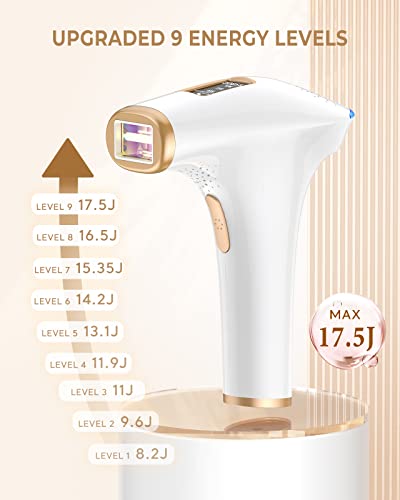 Laser Hair Removal for Women and Men, Upgraded 3 in 1 At Home IPL Hair Removal, 9 Levels and 999,900 Flashes Permanent Hair Remover,Painless Hair Remover on Face,Body,Bikini, Whole Body Treatment