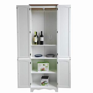 Homecharm-Intl 23.8x11.8X 72.2-Inch Storage Cabinet,White (HC-004)