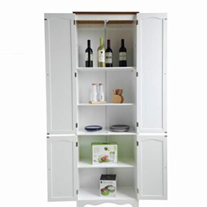 Homecharm-Intl 23.8x11.8X 72.2-Inch Storage Cabinet,White (HC-004)