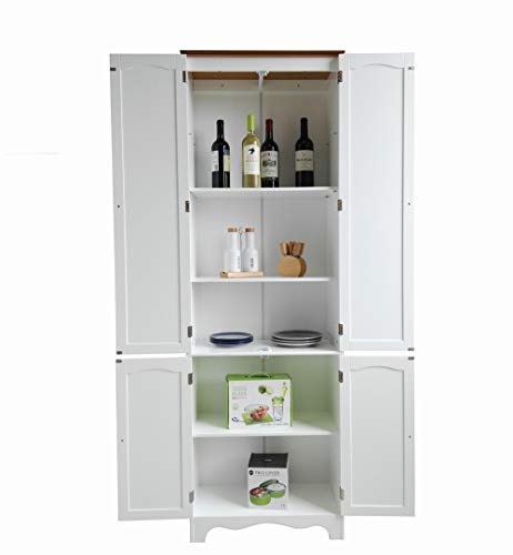 Homecharm-Intl 23.8x11.8X 72.2-Inch Storage Cabinet,White (HC-004)