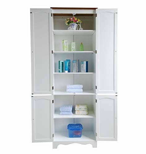 Homecharm-Intl 23.8x11.8X 72.2-Inch Storage Cabinet,White (HC-004)