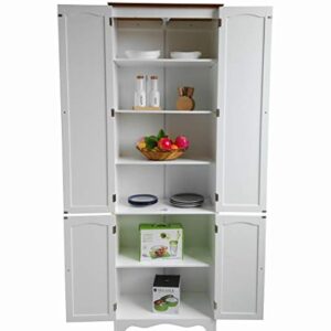 Homecharm-Intl 23.8x11.8X 72.2-Inch Storage Cabinet,White (HC-004)