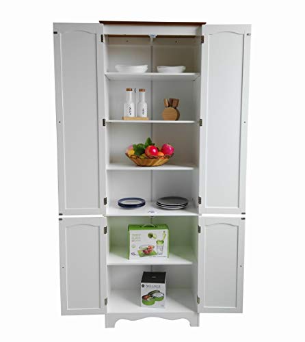 Homecharm-Intl 23.8x11.8X 72.2-Inch Storage Cabinet,White (HC-004)