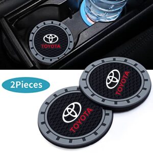 Car Coasters, Car Cup Holder Coaster for Toyota Avalon Camry Prius Avalon Corolla RAV4 Highlander, Anti Slip Car Coasters for Cup Holders, Car Interior Accessories, 2 PCS