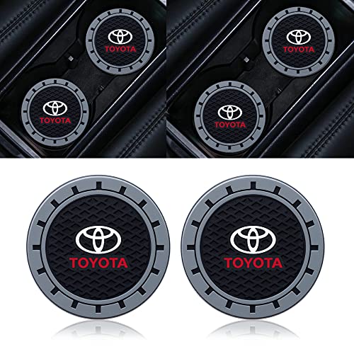 Car Coasters, Car Cup Holder Coaster for Toyota Avalon Camry Prius Avalon Corolla RAV4 Highlander, Anti Slip Car Coasters for Cup Holders, Car Interior Accessories, 2 PCS