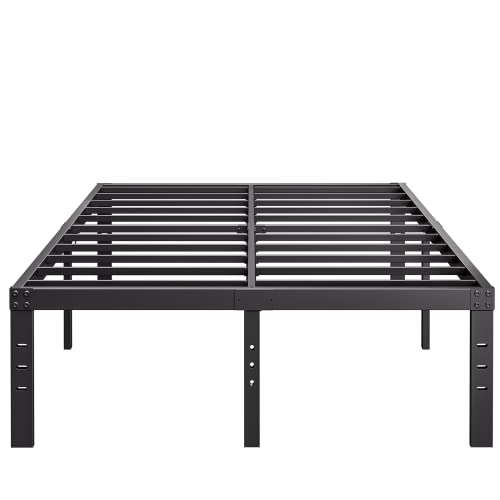 COMASACH 16 Inch King Size Bed Frame Supports up to 3500lbs, No Box Spring Needed, Platform with Heavy Sturdy Metal Steel, Easy Assembly, Under Bed Storage, Noise-Free, Non-Slip