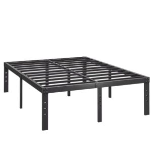 COMASACH 16 Inch King Size Bed Frame Supports up to 3500lbs, No Box Spring Needed, Platform with Heavy Sturdy Metal Steel, Easy Assembly, Under Bed Storage, Noise-Free, Non-Slip