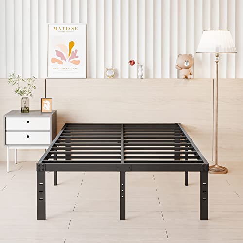 COMASACH 16 Inch King Size Bed Frame Supports up to 3500lbs, No Box Spring Needed, Platform with Heavy Sturdy Metal Steel, Easy Assembly, Under Bed Storage, Noise-Free, Non-Slip