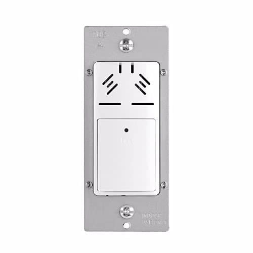 Eaton HDFS3P1-W-L Humidity Sensor and Fan Control, 15A, Flush Mount, 120V, 1/4HP, Single Pole, White