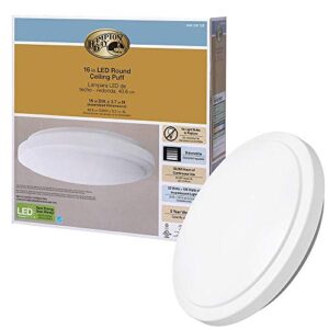 hampton bay 16 in. round bright/cool white led ceiling flushmount light fixture