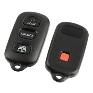key fob keyless entry remote shell case & pad fits toyota 1999-2009 4runner / 2001-2008 sequoia