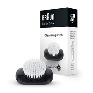 braun easyclick cleansing brush attachment for series 5, 6 and 7 electric razors, compatible with electric shavers 5018s, 5020s, 6075cc, 7071cc, 7075cc, 7085cc, 7020s, 5050cs, 6020s, 6072cc, 7027cs