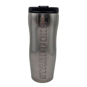 starbucks lucy curvy chrome stainless steel tumbler 12oz vacuum thermos cup – silver