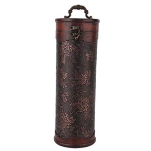 red wine gift storage box 34cm single bottles wooden retro decorative carrying case round barrel with handle for birthday party wedding anniversary celebrations