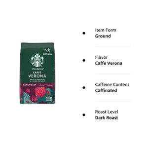 Starbucks Verona Dark Roast Ground Coffee, 18 Ounce (Pack of 1)