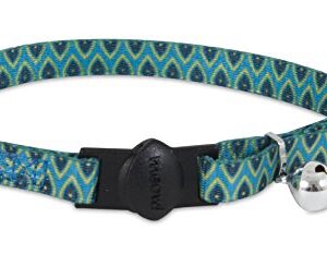 Petmate Aspen Pet Breakaway Fashion Collar, 3/8" x 8-12", Sub Geo Blue