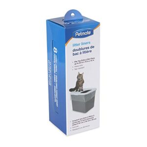 petmate top entry litter pan liners for cat, count of 8, 2.5 in